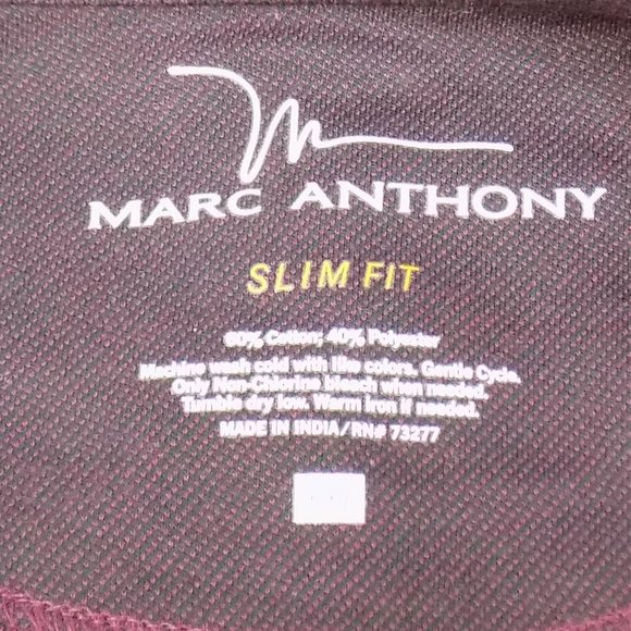Marc Anthony Burgundy Long Sleeve Crew Neck Size XXL - Picture 4 of 5